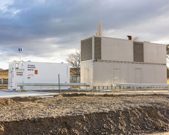 Photo shows the new transformer at the substation at Omakau