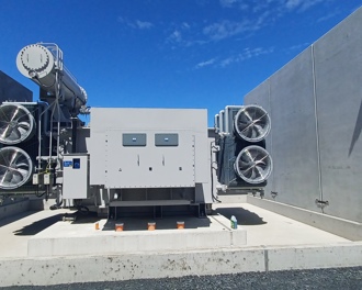 One of the new transformers at the Green Island zone substation