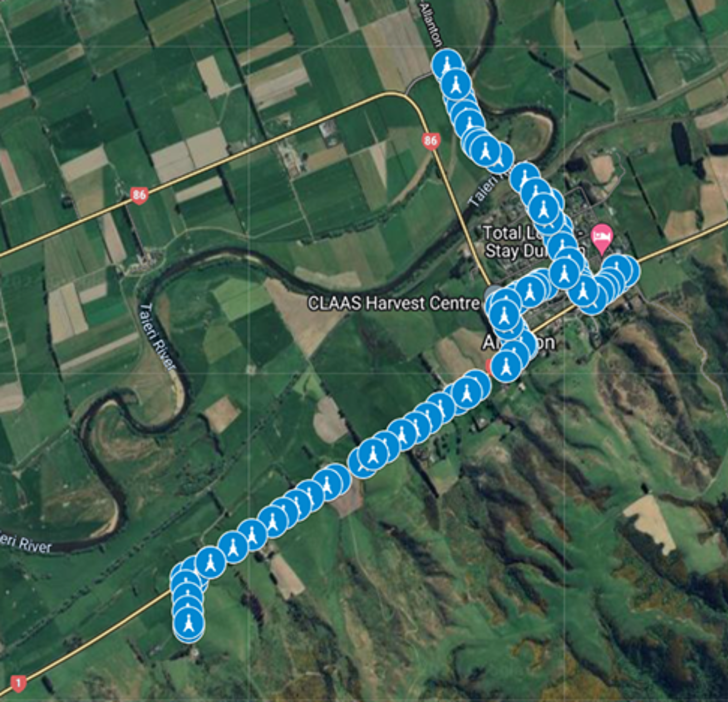 Image showing the roads in Allanton impacted by traffic management and road closures